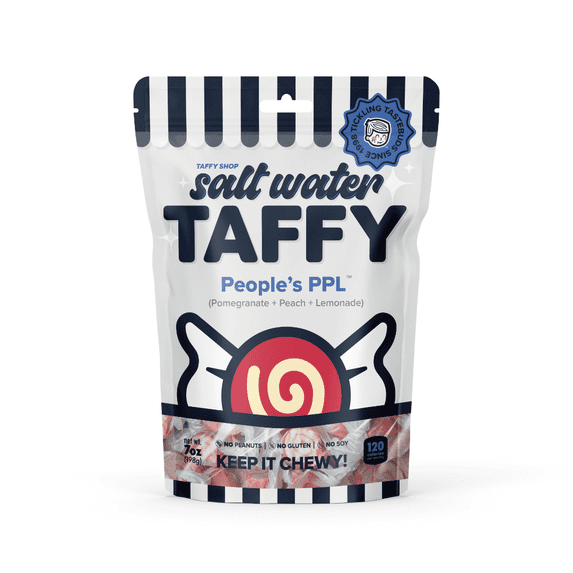 Taffy Shop Pomegranate Salt Water Super Soft Taffy - Personal (7oz) Bag