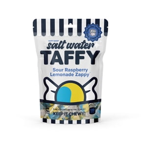 Taffy Shop Sour Raspberry Lemonade Zappy Salt Water Taffy Assorted Gourmet Candy Variety Pack, Bulk Sweet Snack, Fresh & Gluten-Free, 65 Individually Wrapped Pieces (32oz)