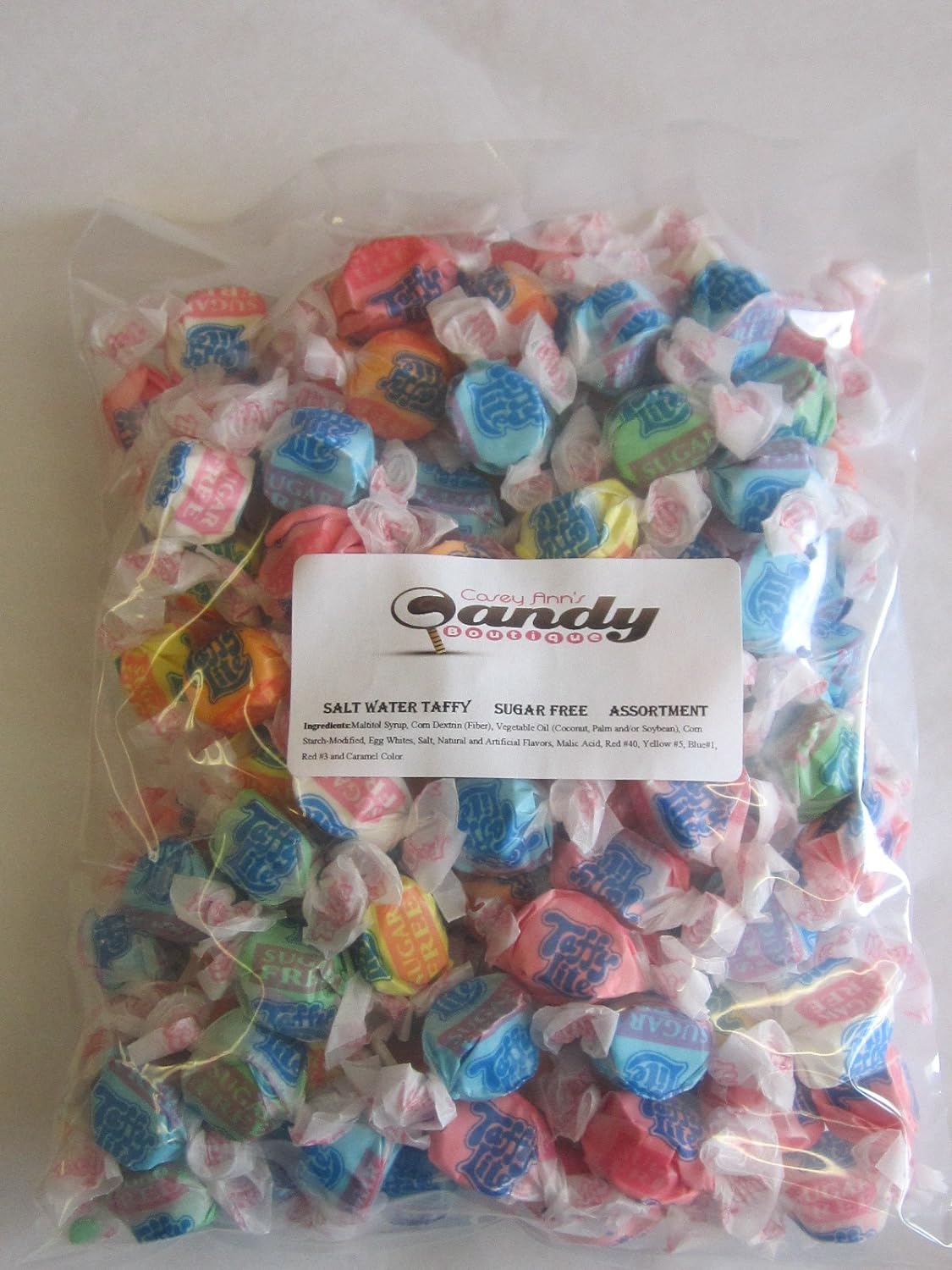 Taffy Town Taffy Lite Sugar Assorted Flavored Taffy 2 Pounds