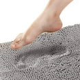 thumbnail image 1 of Tafts THIQQ Memory Foam Bathroom Rugs and Mats Sets, Ultra Soft Chenille Microfiber, Absorbent Non-Slip Machine Washable Shaggy Rugs, Bath Mat for Bathroom, Shower & Tub, Light Grey, 1 of 3