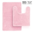 thumbnail image 1 of Tafts Ultra Soft Luxury Bath Mat, Bathroom Rugs, Chenille Microfiber, Absorbent Non-Slip Machine Washable, Bathroom Decor, Super Plush Bath Mats for Bathroom, Shower & Tub, Light Pink, 1 of 3