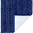 thumbnail image 1 of Tafts Ultra Soft Luxury Striped Bath Mat, Bathroom Rugs, Chenille Microfiber, Absorbent Non-Slip Machine Washable, Bathroom Decor, Super Plush Bath Mats for Bathroom, Room Decor, Navy Blue, 1 of 3