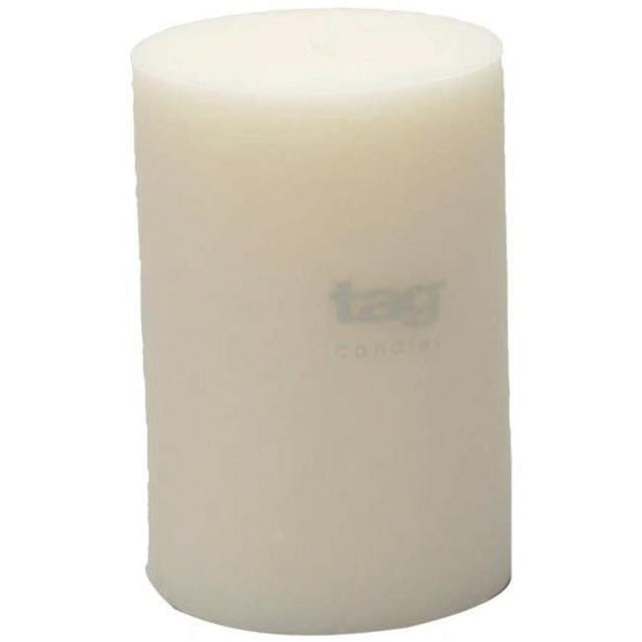 Elegant White Paraffin Wax 6x4 Unscented Pillar Candle