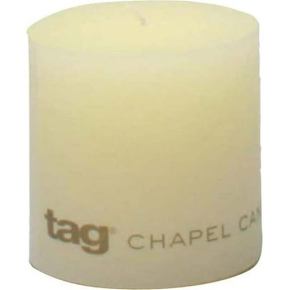 Tag 129656 3 x 3 in. Pillar Candle, Ivory - Pack of 12