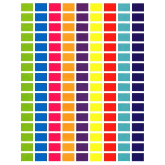 Tag-A-Room 1/2" x 3/4" Rectangle Color Coding Dot Sticker Labels (1008)