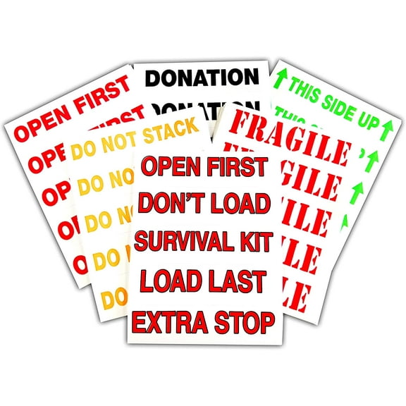 Tag-A-Room Color Coded Alert Labels, Assorted 225 Pack, Bundle