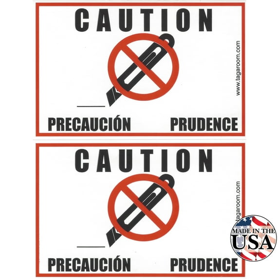 Tag-A-Room Color Coded Home Moving Alert Box Labels Stickers (Caution Multi Lang), 50 Count