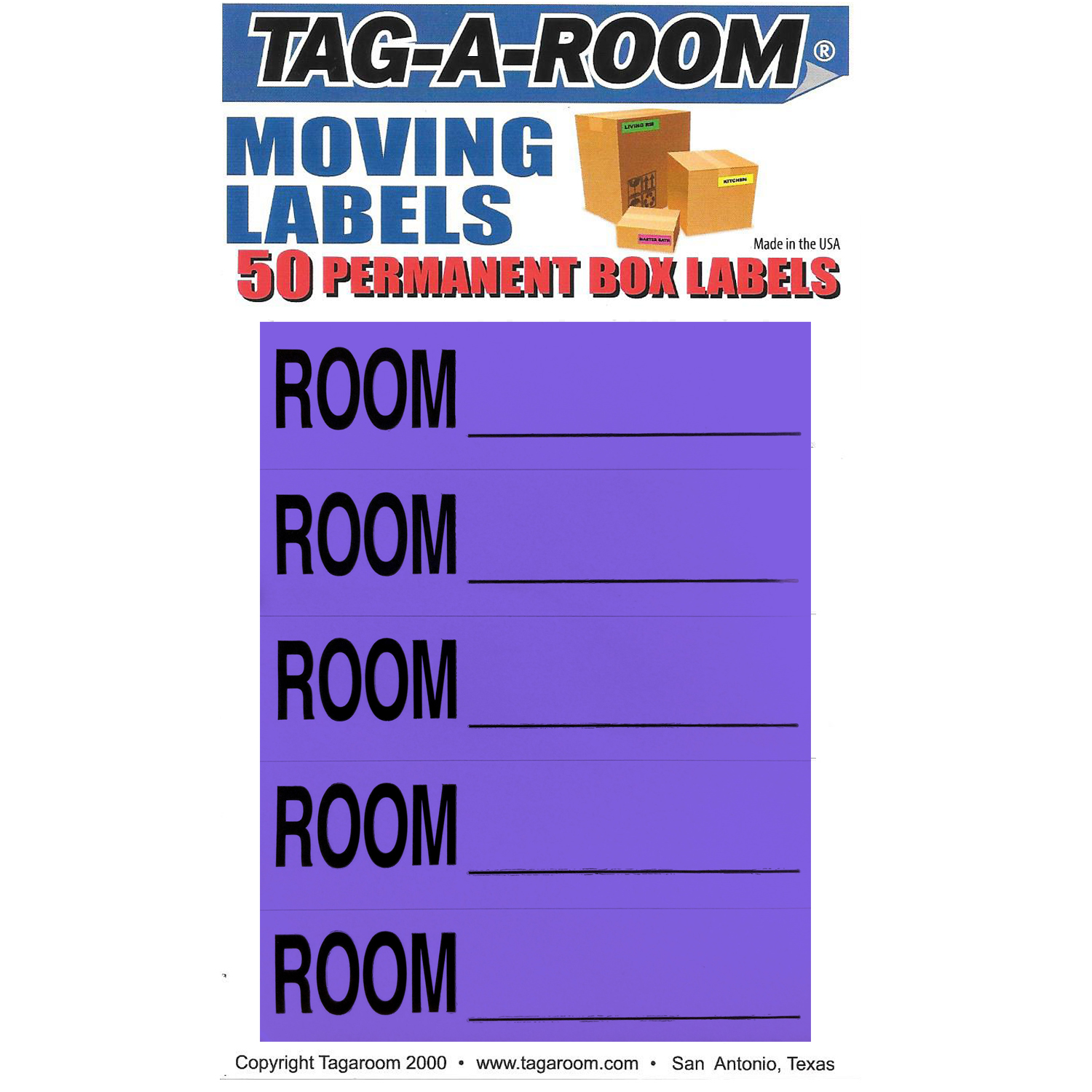 Room Label Work Tag-A-Room Color Coded Moving Box Labels (Room Blank Purple) - Walmart.com