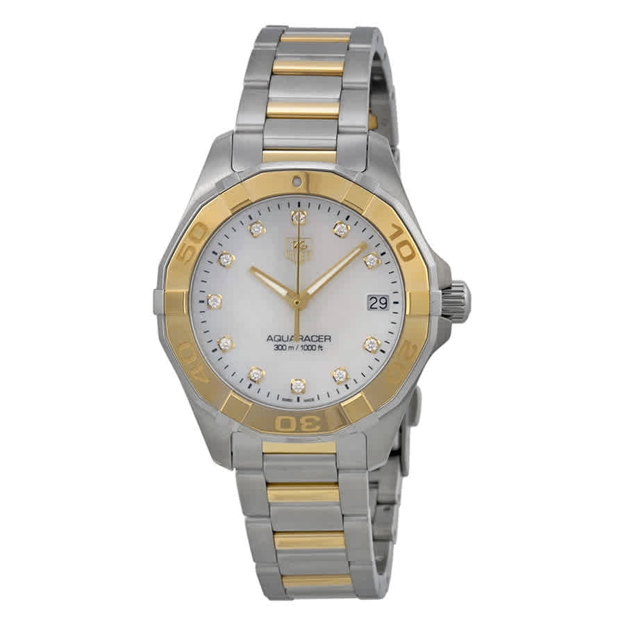 Tag heuer aquaracer ladies watch with 10 diamonds clearance