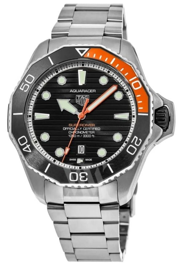 Aquaracer Professional 1000 Superdiver Black Dial Steel Men's Watch WBP5A8A.BF0619