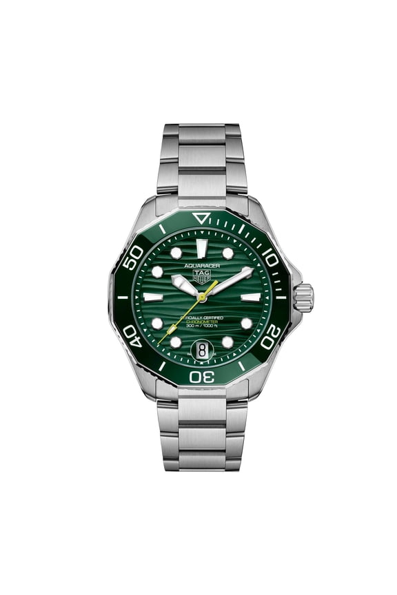Aquaracer Professional 300 Date Automatic Green Dial Steel Men's Watch WBP5116.BA0013