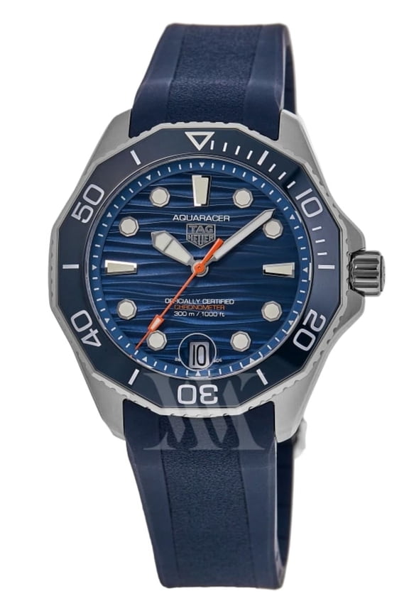 Aquaracer Professional 300 GMT Automatic Blue Dial Rubber Strap Men's Watch WBP5114.FT6259