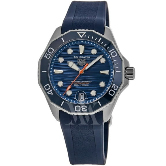 Tag Heuer Aquaracer Professional 300 GMT Automatic Blue Dial Rubber Strap Men's Watch WBP5114.FT6259