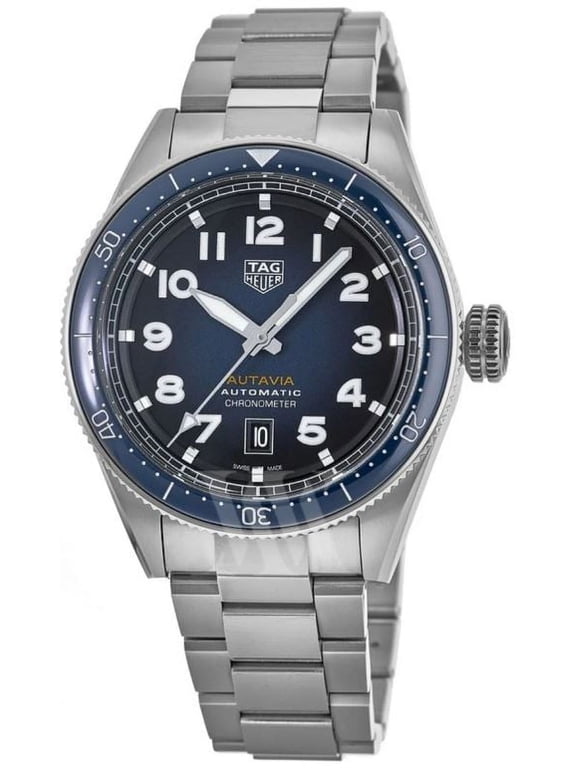Autavia Calibre 5 Chronometer 42mm Blue Dial Men's Watch WBE5116.EB0173