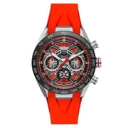 Tag Heuer Carrera Chronograph Extreme Sport Automatic Skeleton Dial Titanium Orange Rubber Strap Mens Watch CBU2082.FT6275