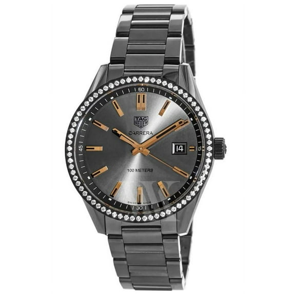 Tag Heuer Carrera Quartz Black PVD Diamond Women's Watch WAR1115.BA0602