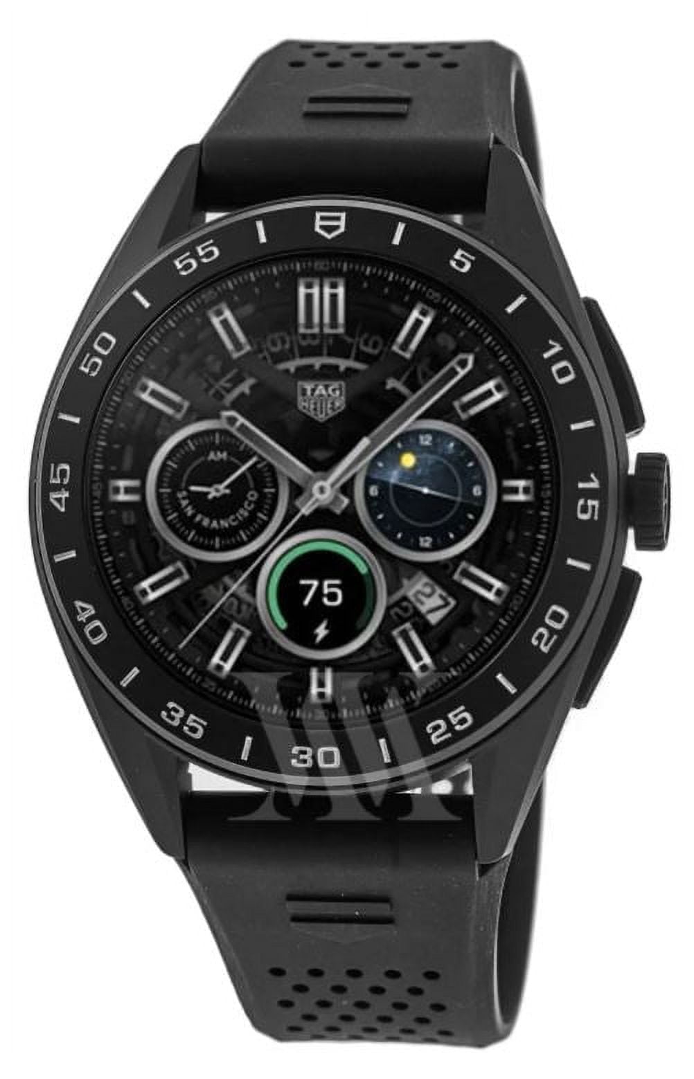 TAG HEUER CONNECTED CALIBRE E4 45MM用 TAG Heuer Connected Calibre E4 Rubber Mens Watch - Walmart.com