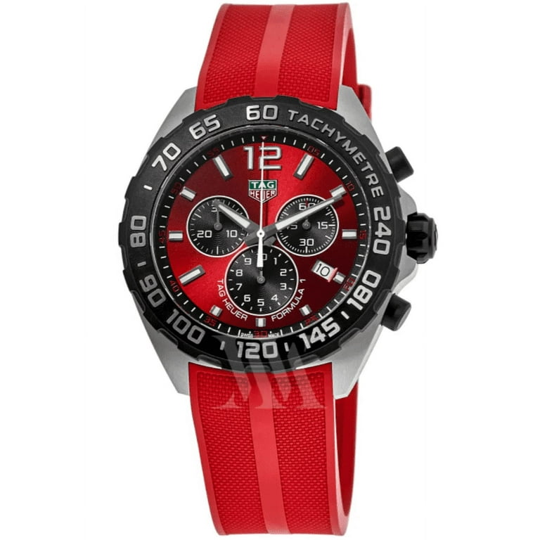 Tag heuer mens watch rubber strap on sale