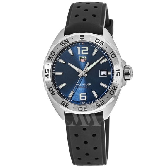 Tag Heuer Formula 1 Quartz Blue Dial Black Rubber Strap Men's Watch WAZ1118.FT8023