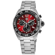 Tag Heuer Formula 1 Quartz Chronograph Red Dial Steel Mens Watch CAZ101AN.BA0842