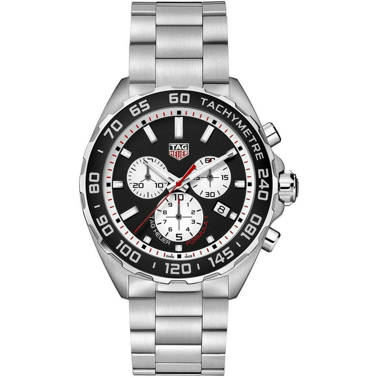 Tag heuer formula 1 mens grey 43mm quartz chronograph watch clearance