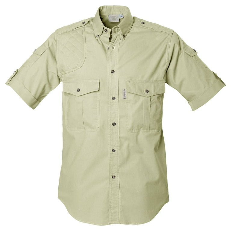 INMONARCH Mens Safari 4 Pocket Bush Shirts HS102 S Gainsboro