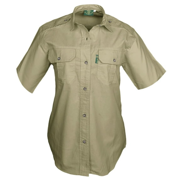 Tag Safari Women's Short Sleeve Trail Shirt (Khaki, X-Small)
