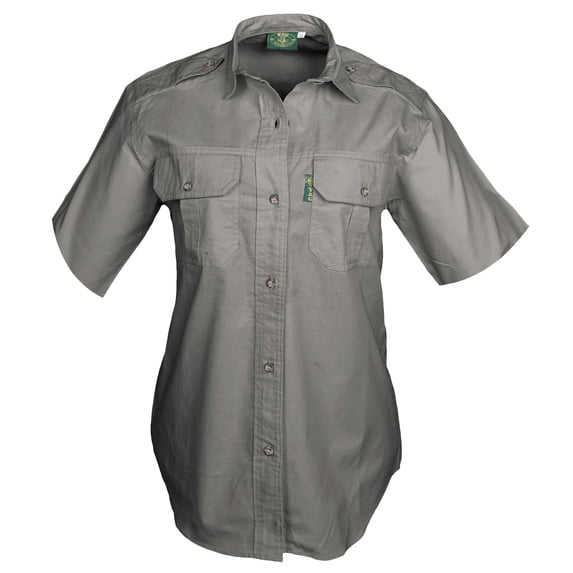 Tag Safari Women's Short Sleeve Trail Shirt (Olive, Large)
