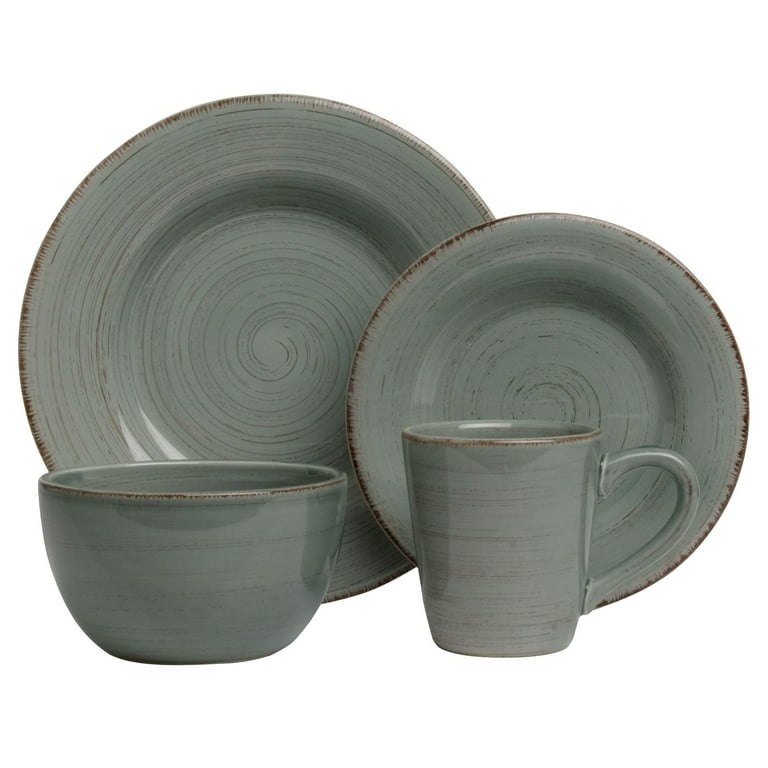 Tag Sonoma 16 Piece Dinnerware Set Slate Blue Walmart