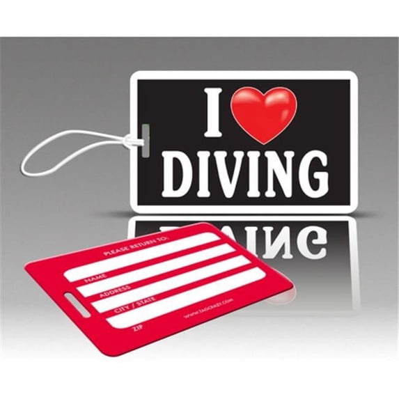 TagCrazy.com TagCrazy IHC012 iHeart Luggage Tags - I Heart Diving - 3 Pack