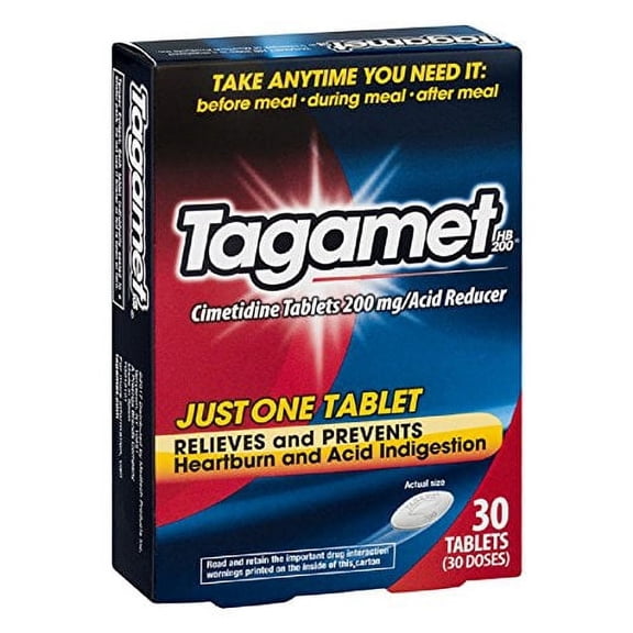 Tagamet Acid Reducer 200mg Tablets, 30 Count, 3 Pack