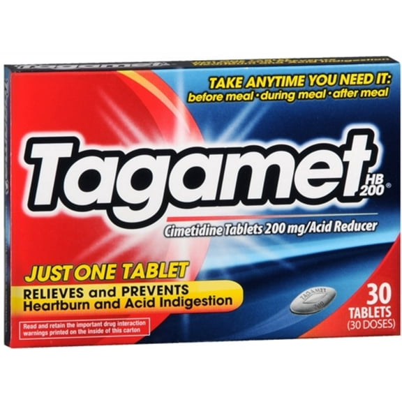 Tagamet HB 200 Acid Reducer, 200 mg tablets 30 ea (Pack of 4)