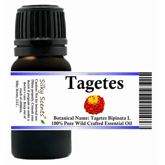 Tagetes Wild Crafted Essential Oil 5 ml (1/6 fl oz) - 100% Pure and Natural by Silky Scents
