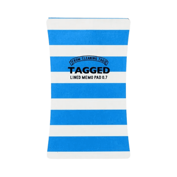 Tagged Outdoor Memo Pad: 3 in. x 5 in. (Blue Stripe)
