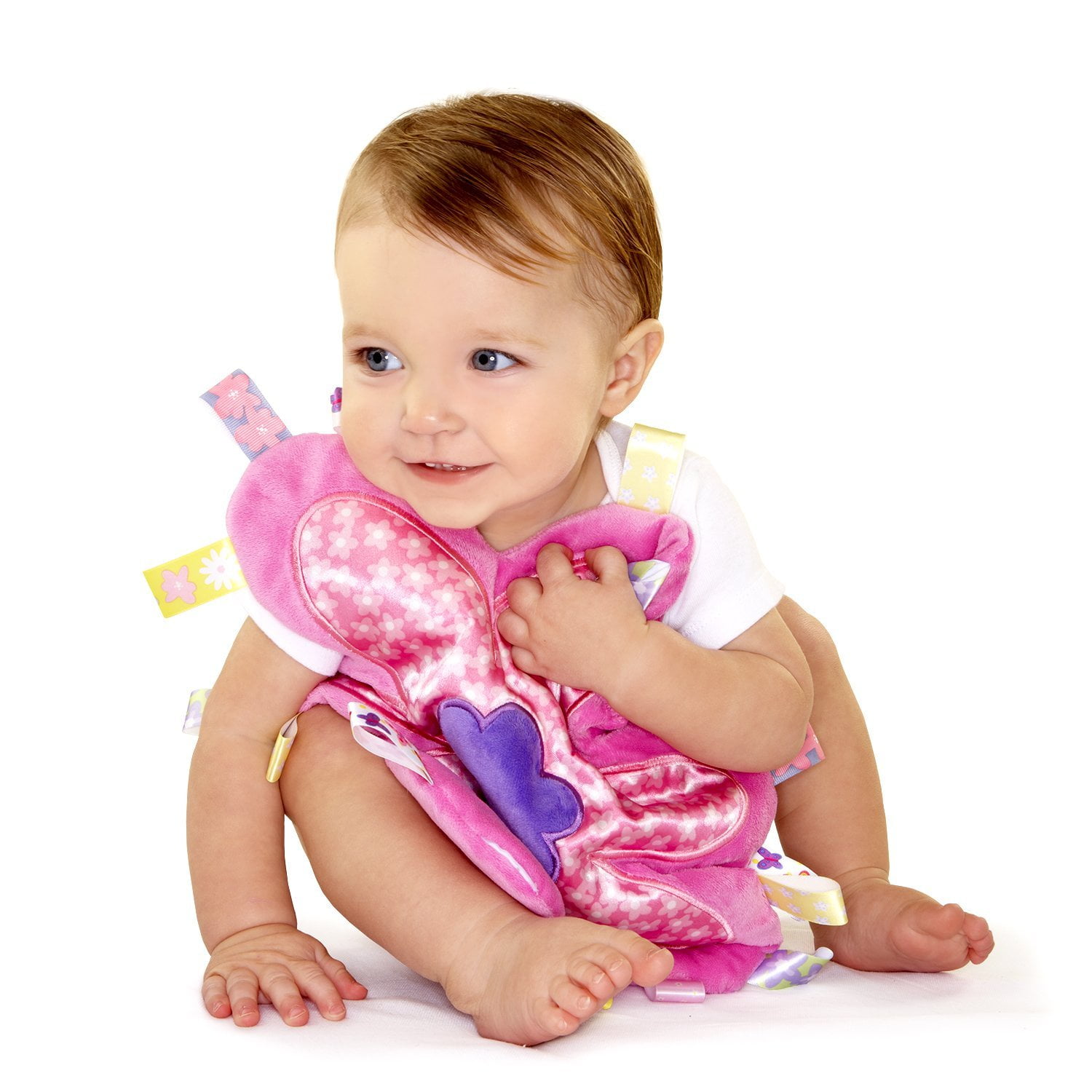 Pink taggie blanket hot sale