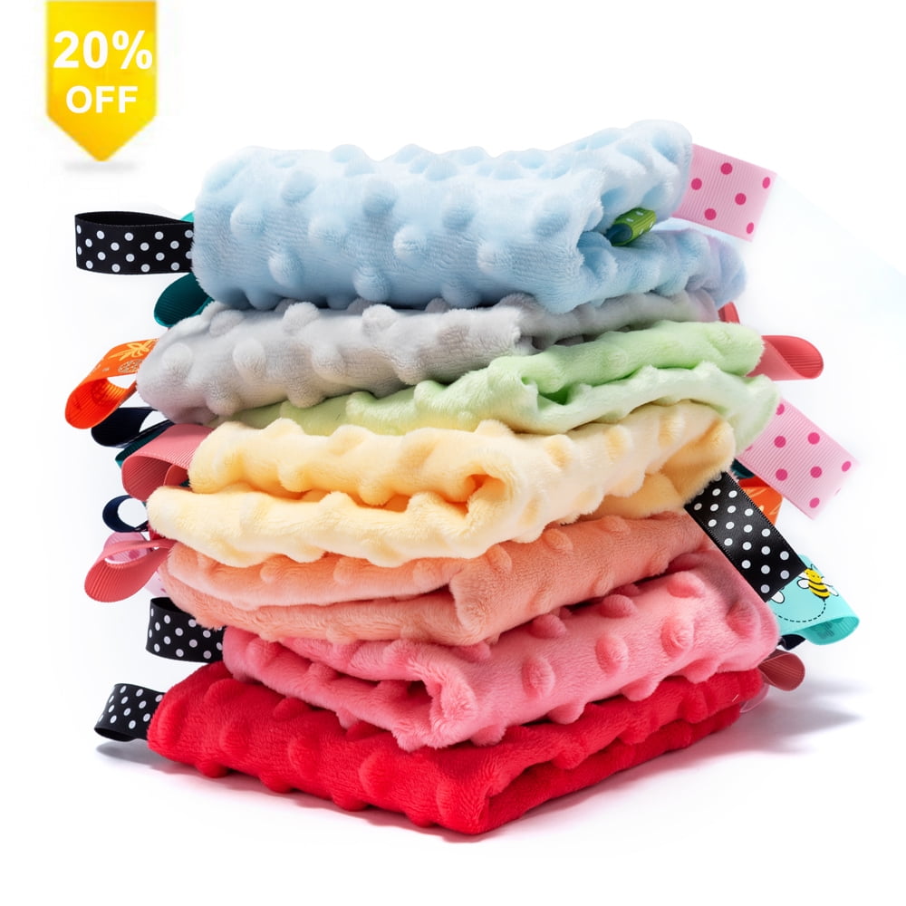 Taggies for Baby Tag Blanket Baby Lovey Security Blanket Tags Toy 10