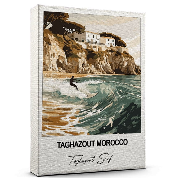 Taghazout Morocco Travel Art Canvas Modern Wall Art Inspired by Taghazout Surf Canvas Great Gift for Travel Lovers Ready to Hang