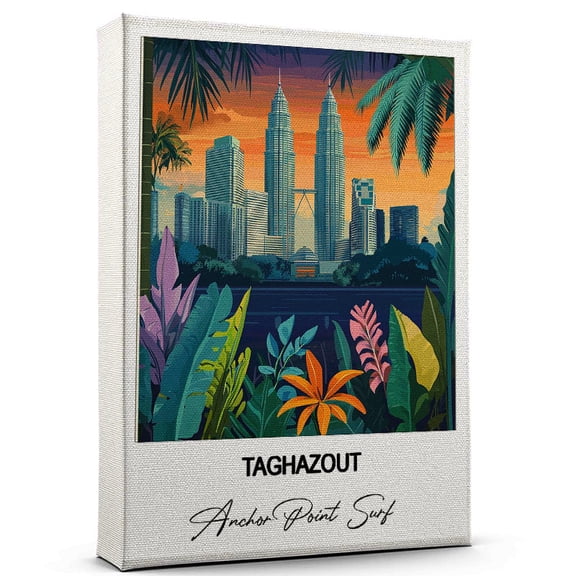 Taghazout Travel Canvas Wall Art – Beautiful Travel Decor for Bedroom, Office Anchor Point Surf Canvas Print – Serene and Scenic Wall Decor Gift for Travel Lovers