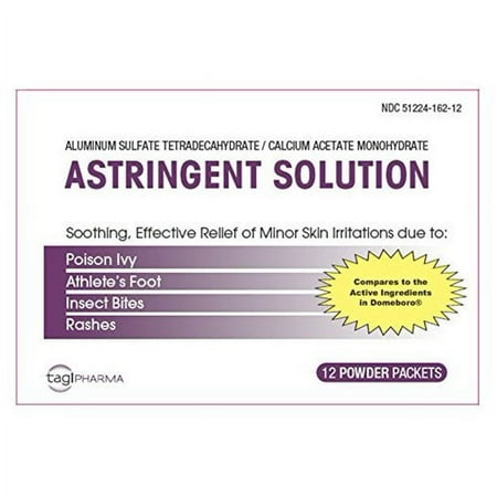 Tagi Pharma Astringent Solution Powder Skin Irritation Relief, 12 ct