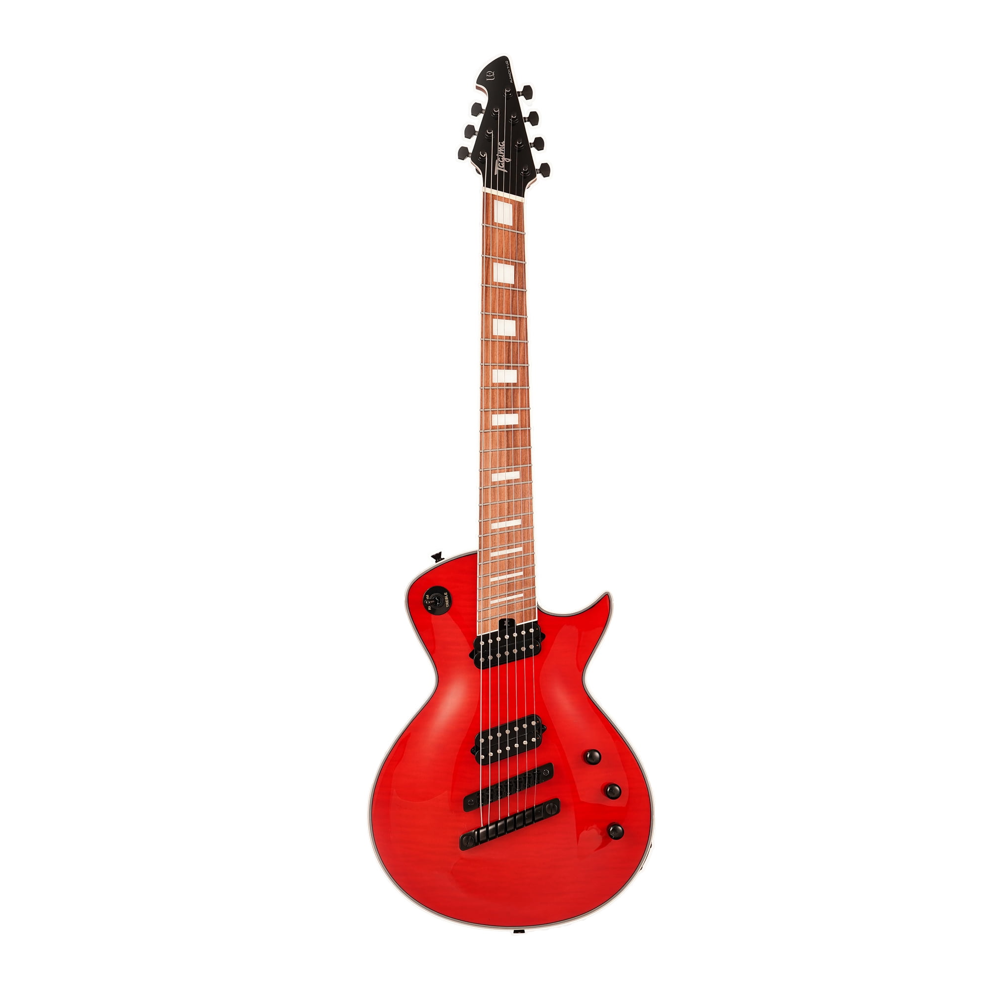 Tagima ALMACH 7 UQ TFR-DF Gloss Red Finish 7-String Electric Guitar – Okoume Body, Roasted Maple Neck, Rosewood Fretboard