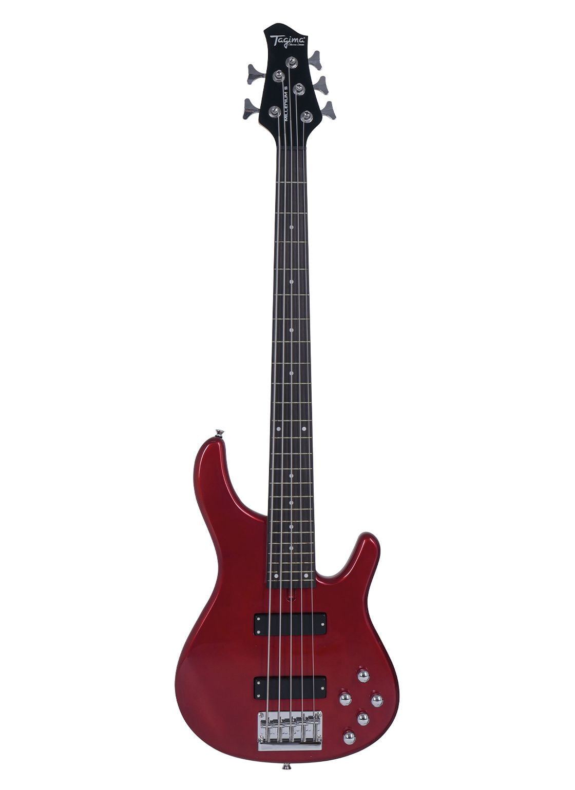Tagima MILLENIUM 5-MR-DF Electric Bass Guitar - Metallic Red