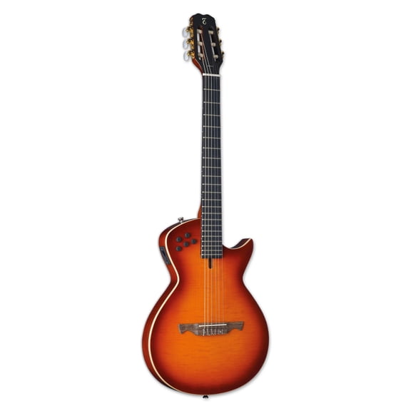 Tagima MODENA I NY-EQ-CB NylonString Thin Hollow Body Guitar - Cherry Burst