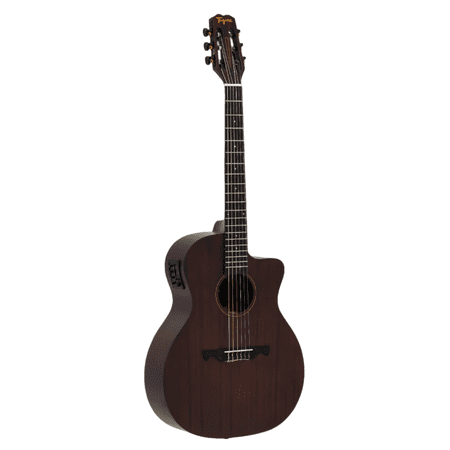 Tagima NEW ENGLAND GRAN RESERVA DKMOP Dreadnought Cutaway Acoustic Guitar – Sapele Body, Teq-8 Piezo, Satin Dark Mahogany
