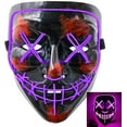 thumbnail image 1 of Tagital Halloween Mask LED Light Up Funny Masks The Purge Movie Scary Festival Costume, 1 of 4