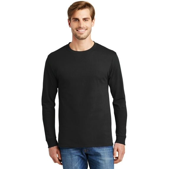 Tagless 100% Cotton Long Sleeve T-Shirt