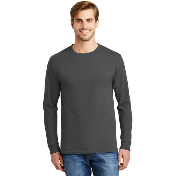 Tagless 100% Cotton Long Sleeve T-Shirt