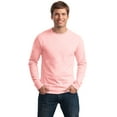 thumbnail image 1 of Tagless Cotton Long Sleeve Tee Shirt. Pale Pink. L, 1 of 7