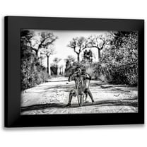 Tagliarino, Marco 14x11 Black Modern Framed Museum Art Print Titled - Having Fun Among Baobabs