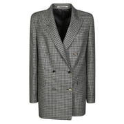 Tagliatore Double-Breasted Grey Blazer Womens