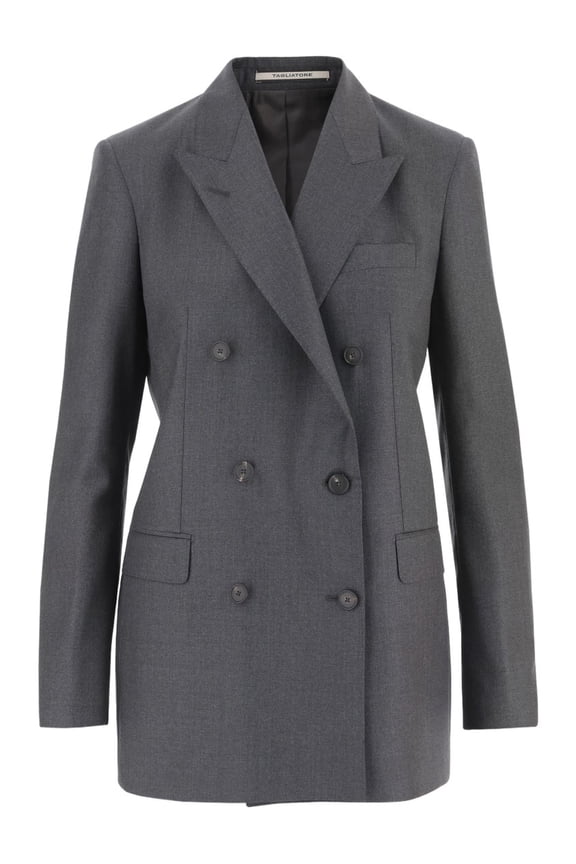 Double-Breasted Virgin Wool Jacket With Peaked Lapels (Women's)